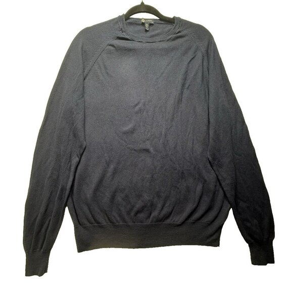 J Crew Men's Sweater XL Navy Blue Crew Neck Pullover Cotton Wool Blend Preppy - Picture 1 of 6